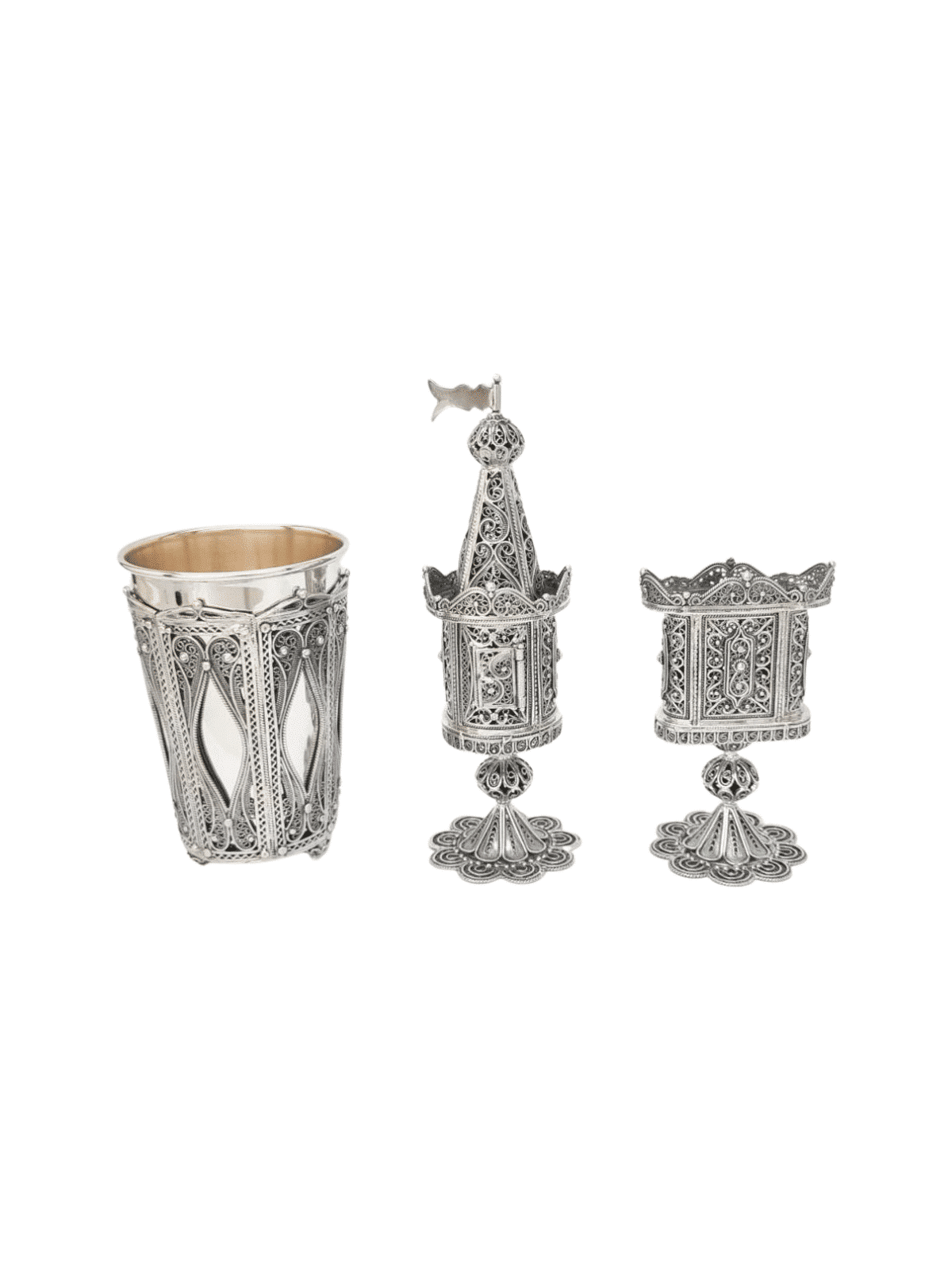 סט הבדלה פיליגרן יוצא דופן מסיל טהור , מתנות ט"ו באב , א